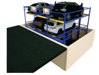 independent pit hydraulic puzzle parking system
