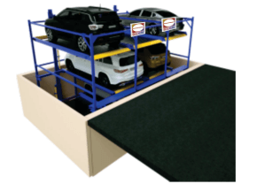 hydraulic over ground puzzle parking system