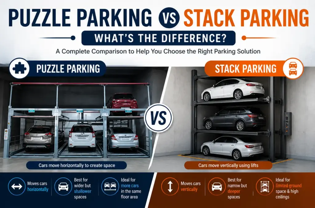 Puzzle Parking vs. Stack Parking